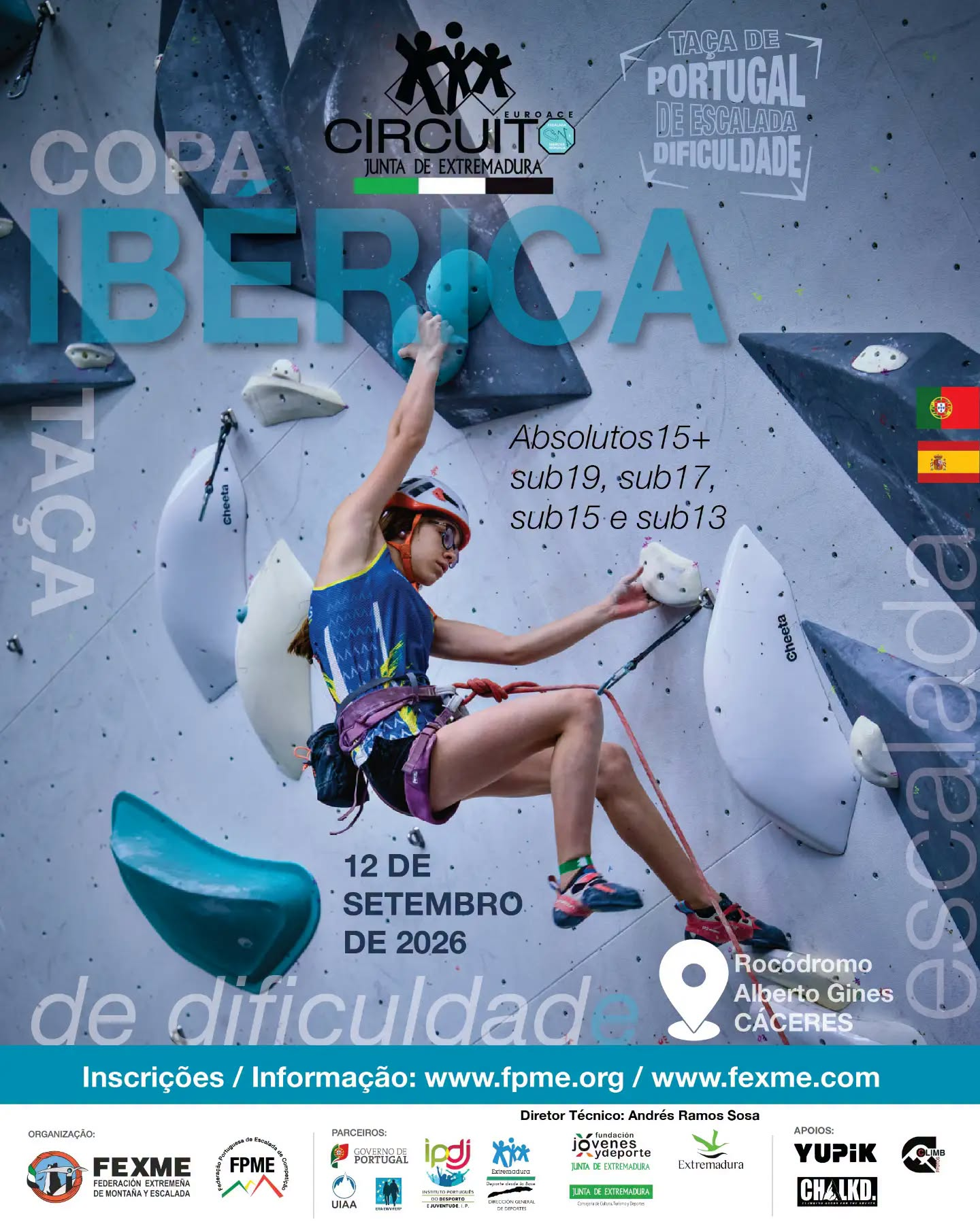 Taça Ibérica de Escalada de Dificuldade 2026 Cartaz Ibérica